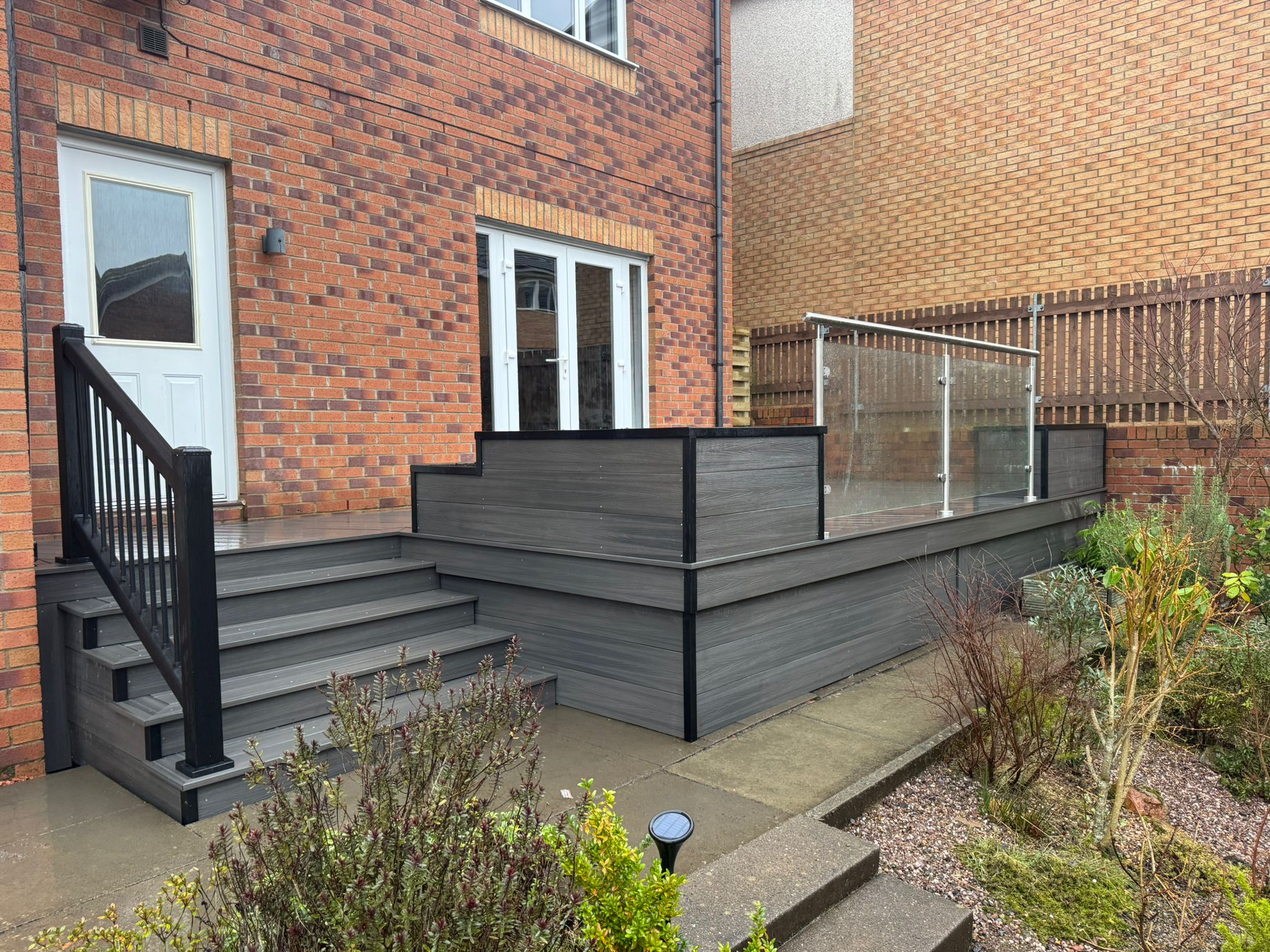 Composite decking Glasgow installation by Lenzie Landscapes