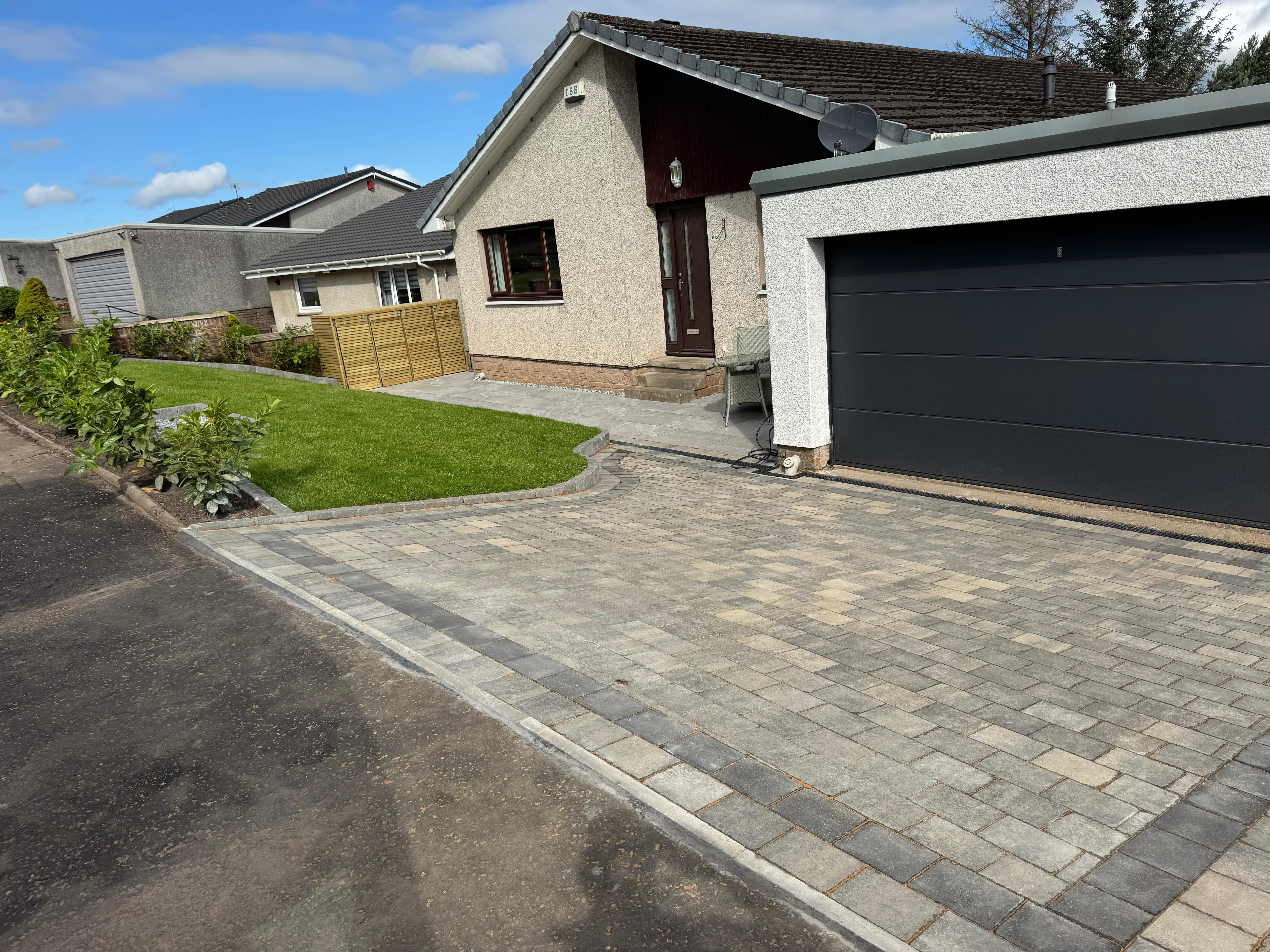 Driveway project Glasgow by Lenzie Landscapes